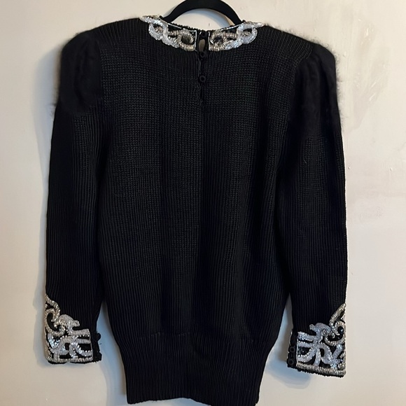 Della Knit VINTAGE sweater Women's Size M wool angora - Picture 10 of 14